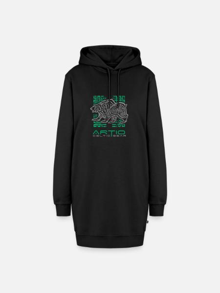 Artio - Keltischer Bär ornamentale Komposition - Hoodie-Kleid - Schwarz