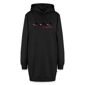 Schuhe Schuhe Schuhe - Hoodie-Kleid - Schwarz - Vorne - AI Model Female 172 light (172cm)