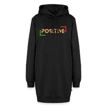 Positiv - Hoodie-Kleid - Schwarz - Vorne - AI Model Female 172 light (172cm)