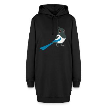 Elster - Hoodie-Kleid - Schwarz - Vorne - AI Model Female 172 light (172cm)