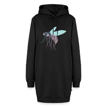 Moskito - Hoodie-Kleid - Schwarz - Vorne - AI Model Female 172 light (172cm)