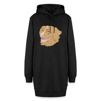 Nova Scotia Duck Tolling Retriever - Hoodie-Kleid - Schwarz - Vorne - AI Model Female 172 light (172cm)