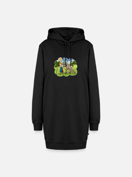 Allgäu - Hoodie-Kleid - Schwarz