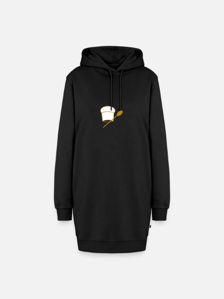 Kochlöffel - Hoodie-Kleid - Schwarz