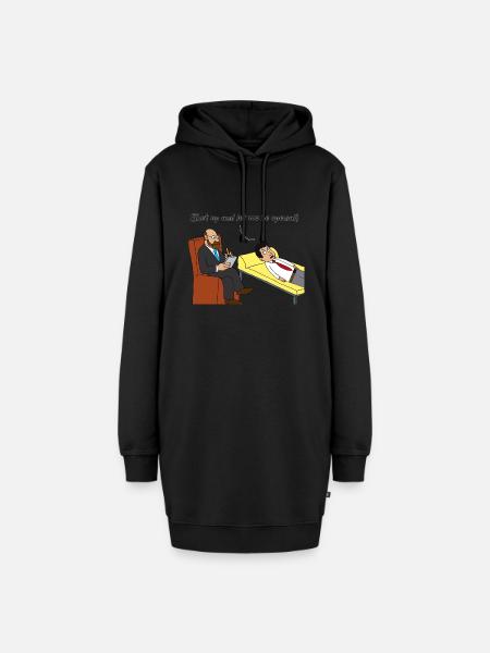 Therapie - Hoodie-Kleid - Schwarz