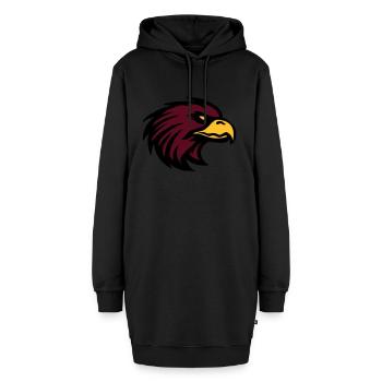 Eagle de - Hoodie-Kleid - Schwarz - Vorne - AI Model Female 172 light (172cm)