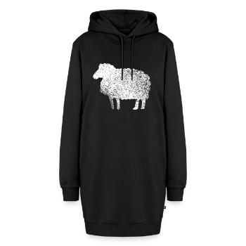 Lustiges Schaf Silhouette Grunge Geschenk Schäfer - Hoodie-Kleid - Schwarz - Vorne - AI Model Female 172 light (172cm)