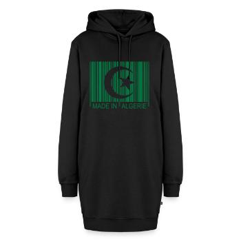 Code barre Made in ALGERIE 1c - Hoodie-Kleid - Schwarz - Vorne - AI Model Female 172 light (172cm)