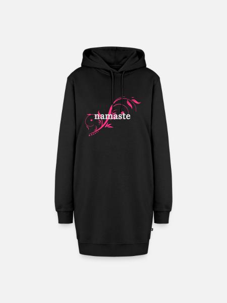 namaste - Hoodie-Kleid - Schwarz