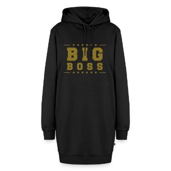 Big Boss - Hoodie-Kleid - Schwarz - Vorne - AI Model Female 172 light (172cm)