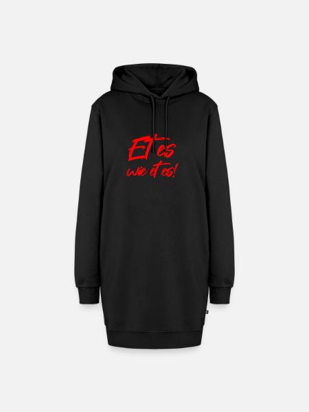 Es ist wie es ist Kölsche Grundgesetz - Hoodie-Kleid - Schwarz