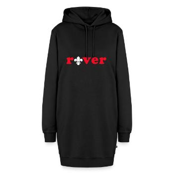 Rover Pfadfinder - Hoodie-Kleid - Schwarz - Vorne - AI Model Female 172 light (172cm)