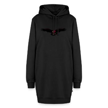 Eagle de - Hoodie-Kleid - Schwarz - Vorne - AI Model Female 172 light (172cm)