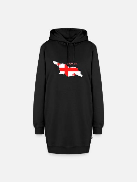 GEORGIA - Hoodie-Kleid - Schwarz