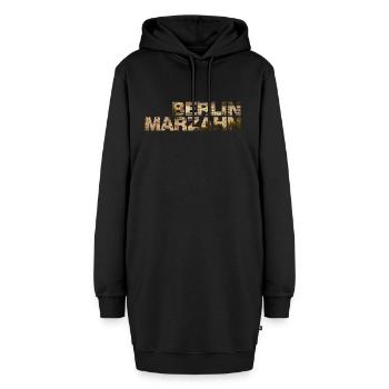 Berlin Marzahn - Hoodie-Kleid - Schwarz - Vorne - AI Model Female 172 light (172cm)