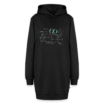 Abschlussfeier 2024 Abiturfeier - Hoodie-Kleid - Schwarz - Vorne - AI Model Female 172 light (172cm)