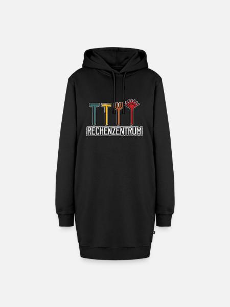 Garten Rechenzentrum - Hoodie-Kleid - Schwarz