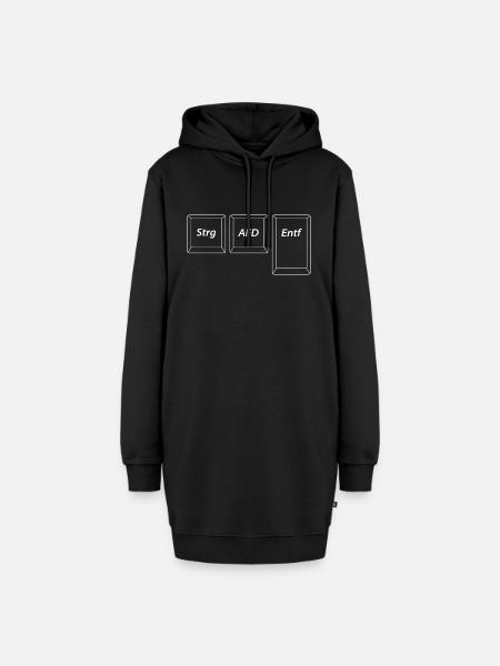 Anti AFD gegen Rassismus - Hoodie-Kleid - Schwarz