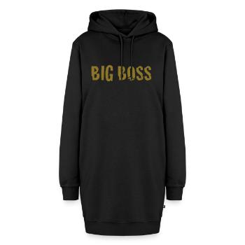 big boss - Hoodie-Kleid - Schwarz - Vorne - AI Model Female 172 light (172cm)