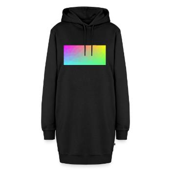Regenbogen - Hoodie-Kleid - Schwarz - Vorne - AI Model Female 172 light (172cm)