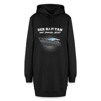 Yacht Motorboot Ozean Kapitän Segelboot Anker - Hoodie-Kleid - Schwarz - Vorne - AI Model Female 172 light (172cm)