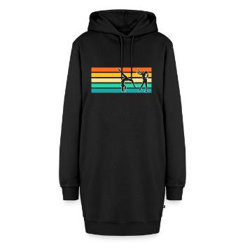 Turnen Gymnastik Turner - Hoodie-Kleid - Schwarz - Vorne - AI Model Female 172 light (172cm)