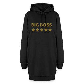 big boss - Hoodie-Kleid - Schwarz - Vorne - AI Model Female 172 light (172cm)