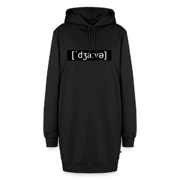 JAVA CODING LAUTSCHRIFT - Hoodie-Kleid - Schwarz - Vorne - AI Model Female 172 light (172cm)