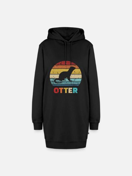 Otter - Hoodie-Kleid - Schwarz
