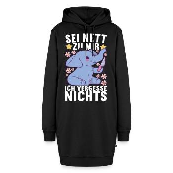 Lustige Sprüche Witzige Sprüche - Hoodie-Kleid - Schwarz - Vorne - AI Model Female 172 light (172cm)