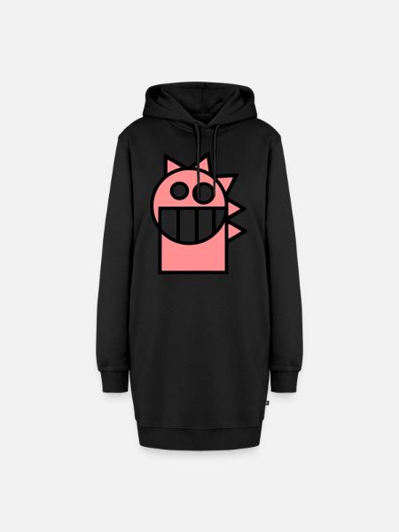 Drachen - Hoodie-Kleid - Schwarz