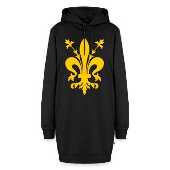 Blume der Lilien - Hoodie-Kleid - Schwarz - Vorne - AI Model Female 172 light (172cm)