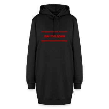das ist witzig - Hoodie-Kleid - Schwarz - Vorne - AI Model Female 172 light (172cm)