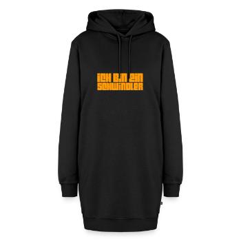 ich lüge gern - Hoodie-Kleid - Schwarz - Vorne - AI Model Female 172 light (172cm)