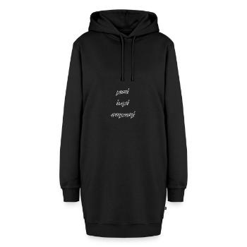 liberté égalité apfelschorlé - Hoodie-Kleid - Schwarz - Vorne - AI Model Female 172 light (172cm)