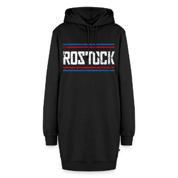 Rostock - Hoodie-Kleid - Schwarz - Vorne - AI Model Female 172 light (172cm)