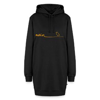 MOIN Moewe - Hoodie-Kleid - Schwarz - Vorne - AI Model Female 172 light (172cm)