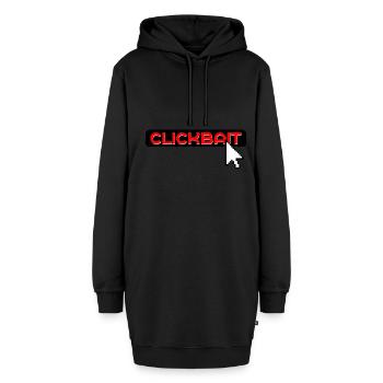internet clickbat - Hoodie-Kleid - Schwarz - Vorne - AI Model Female 172 light (172cm)