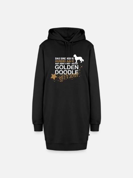 Goldendoodle Glitzer - Hoodie-Kleid - Schwarz