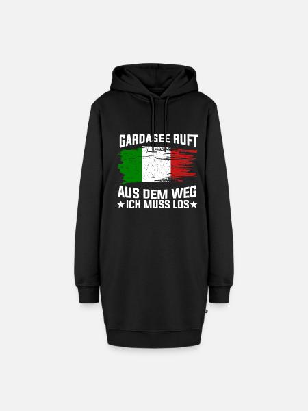 Gardasee Italien Geschenk - Hoodie-Kleid - Schwarz