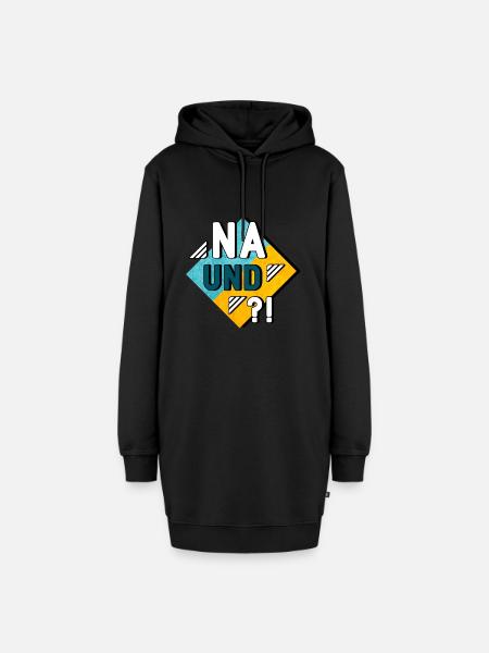 Na und - Hoodie-Kleid - Schwarz