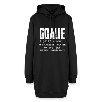 Goalie Gear Goalkeeper Definition 3 - Hoodie-Kleid - Schwarz - Vorne - AI Model Female 172 light (172cm)