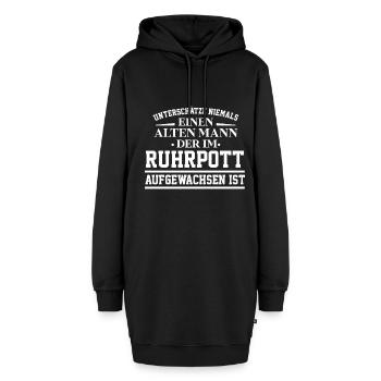 Ruhrpott Männertag Vatertag Mann Geburtstag Idee - Hoodie-Kleid - Schwarz - Vorne - AI Model Female 172 light (172cm)