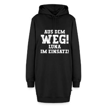 Luna Lustiger Spruch Vorname Name Luna - Hoodie-Kleid - Schwarz - Vorne - AI Model Female 172 light (172cm)