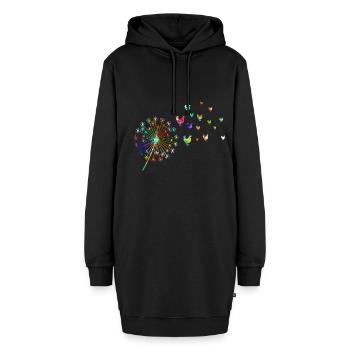 Landwirt - Hoodie-Kleid - Schwarz - Vorne - AI Model Female 172 light (172cm)
