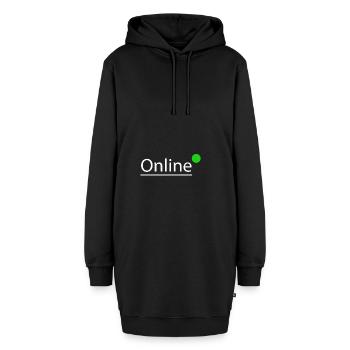 Internet - Hoodie-Kleid - Schwarz - Vorne - AI Model Female 172 light (172cm)