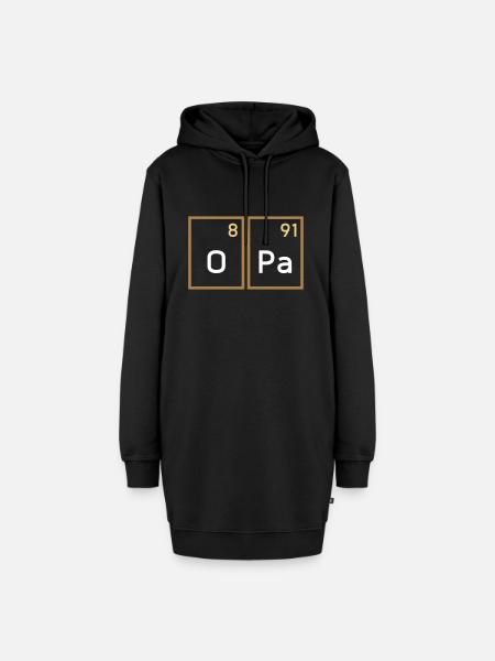 Opa (Sauerstoff, Palladium) - Hoodie-Kleid - Schwarz