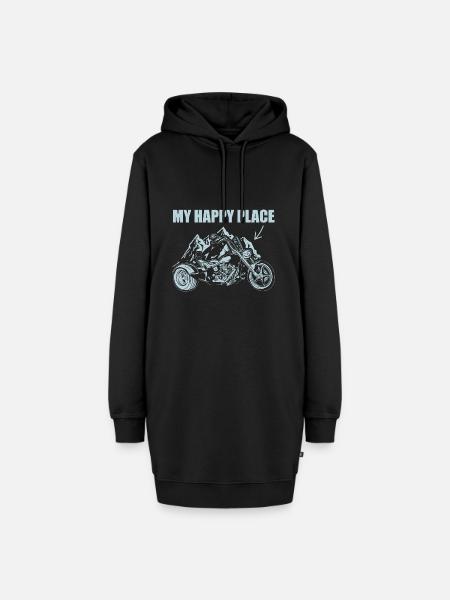 Trike - Hoodie-Kleid - Schwarz