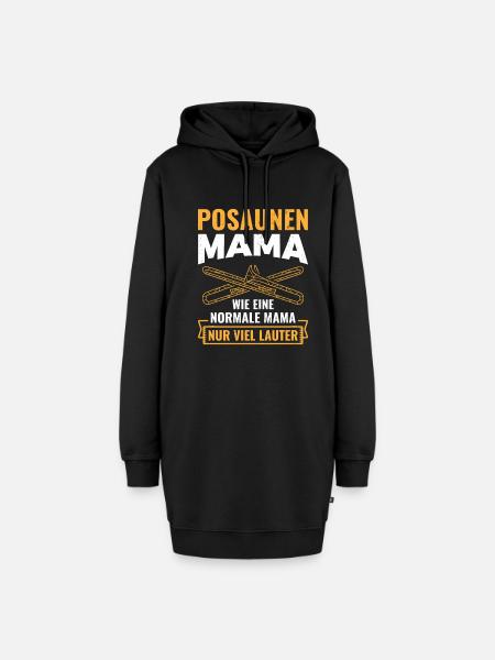 Posaune - Hoodie-Kleid - Schwarz