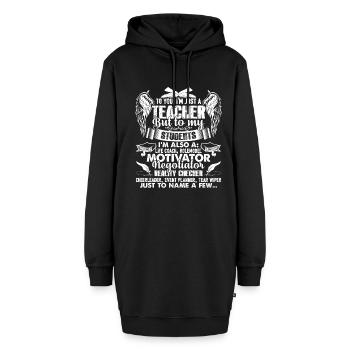 Lehrer Ich bin nicht nur ein Lehrer - Hoodie-Kleid - Schwarz - Vorne - AI Model Female 172 light (172cm)